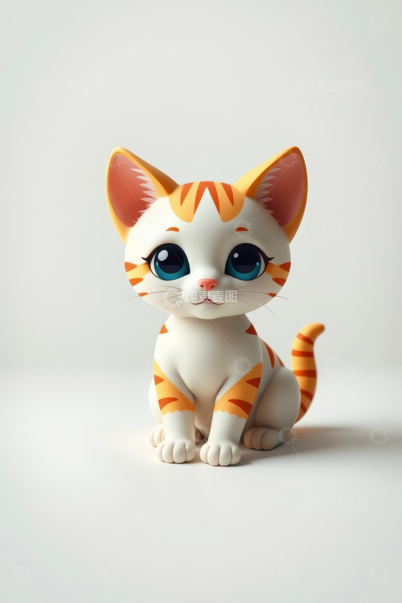 高清大图下载【趣麦麦图】可爱卡通小猫形象