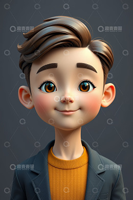 卡通小男孩肖像
