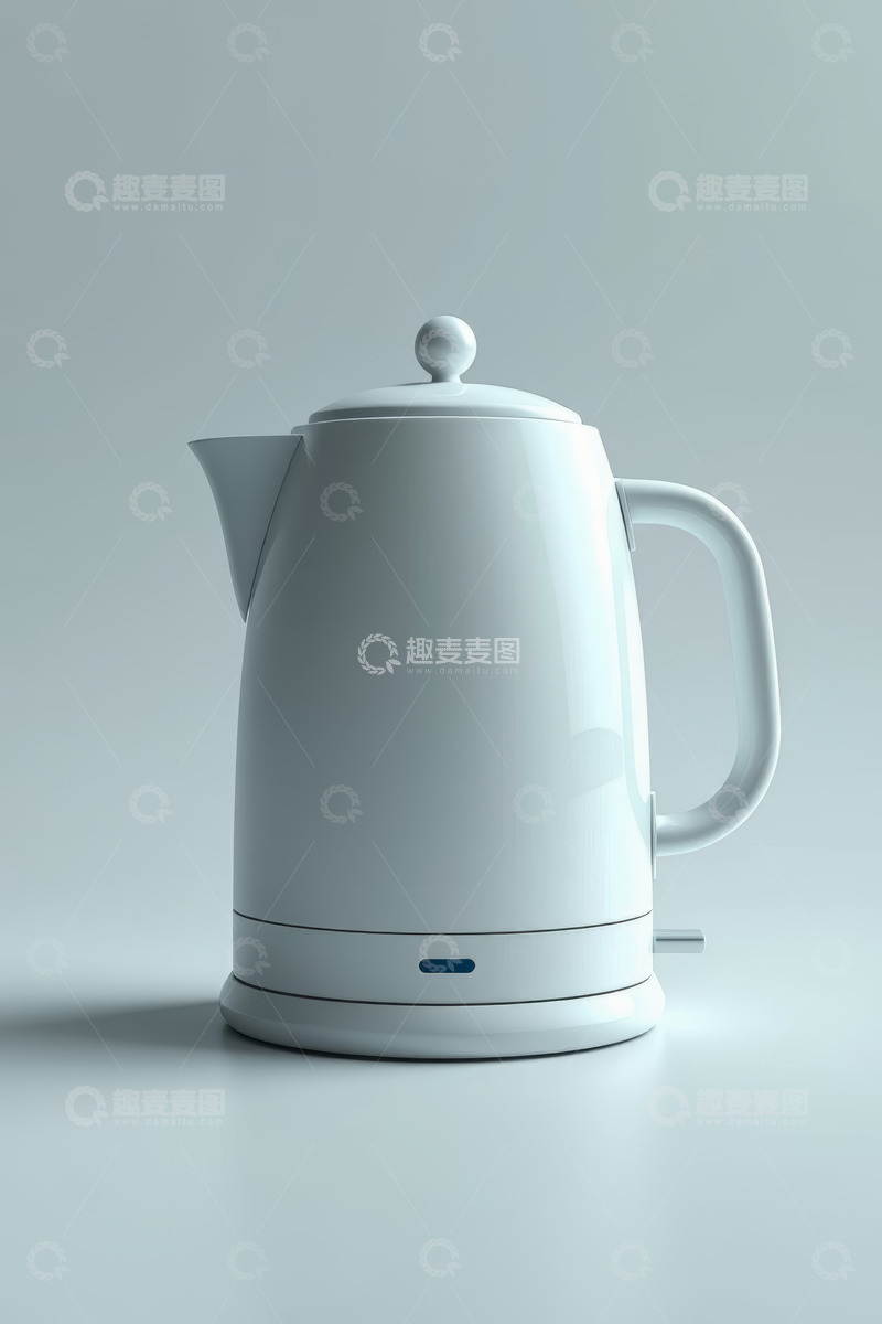 高清大图下载【趣麦麦图】白色电热水壶静物展示
