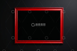 黑色背景上的红色相框