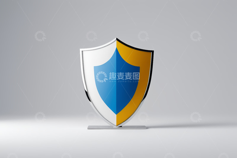 高清大图下载【趣麦麦图】立体盾牌保护标志