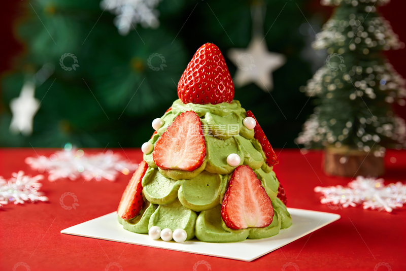 源文件下载【趣麦麦图】圣诞限定的草莓抹茶冰7