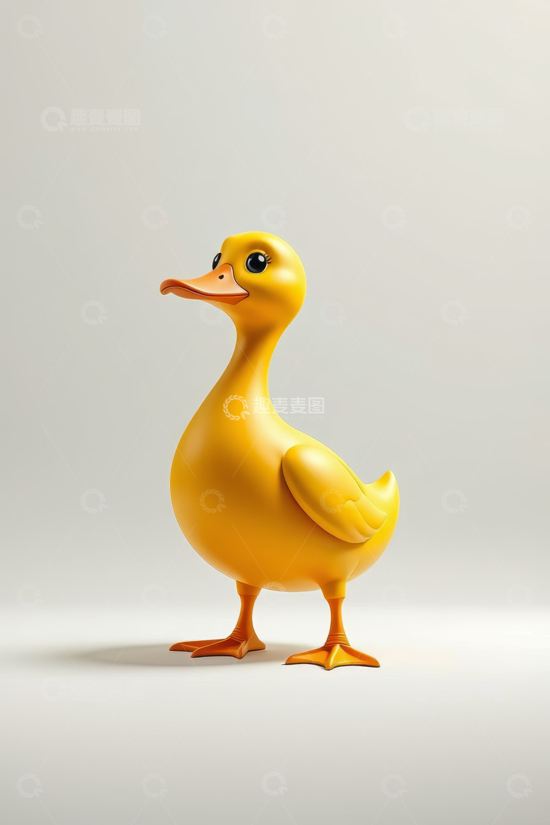 高清大图下载【趣麦麦图】黄色卡通鸭子形象