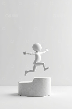 3D小人跨越平台场景素材
