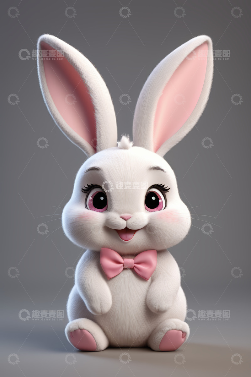 高清大图下载【趣麦麦图】可爱动画兔子形象素材