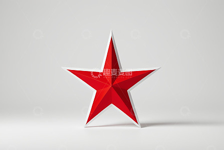 红色立体五角星