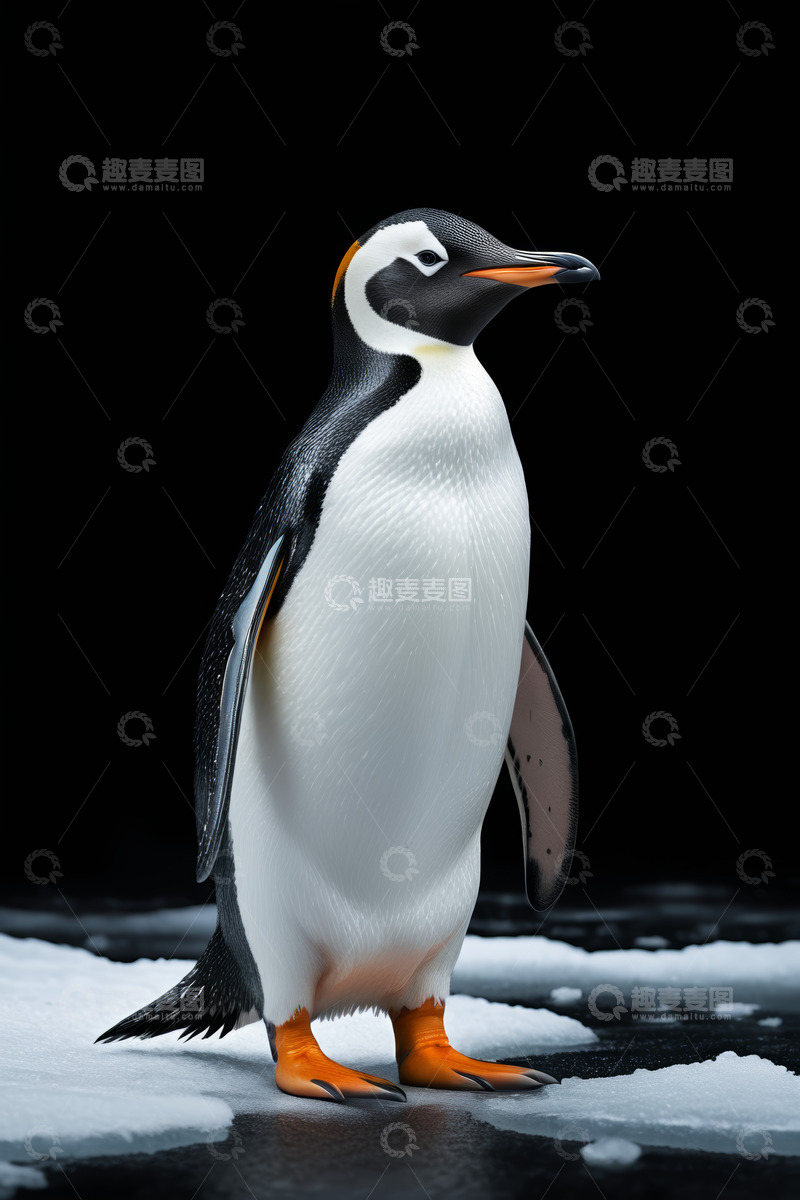 高清大图下载【趣麦麦图】站立的企鹅特写素材