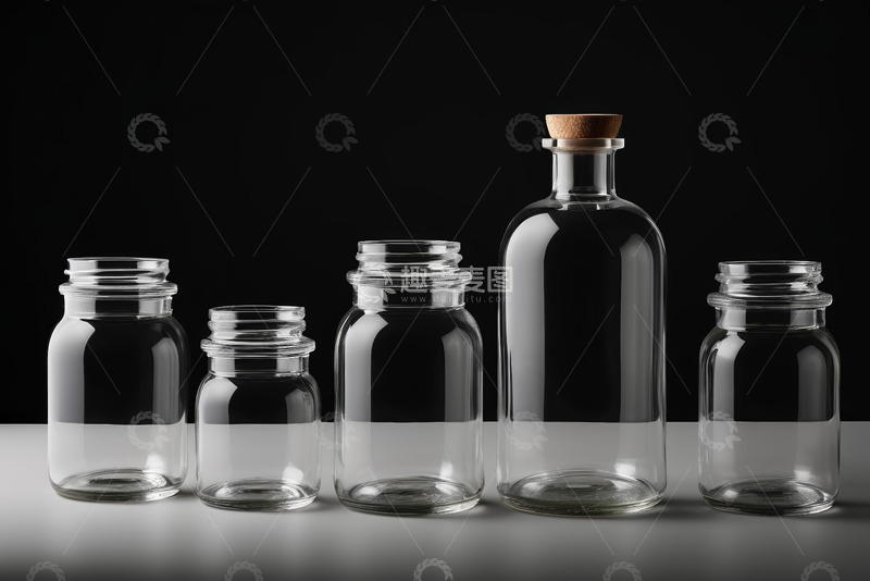 高清大图下载【趣麦麦图】透明玻璃瓶子静物展示