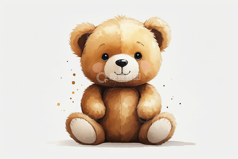 高清大图下载【趣麦麦图】可爱小熊玩具插画