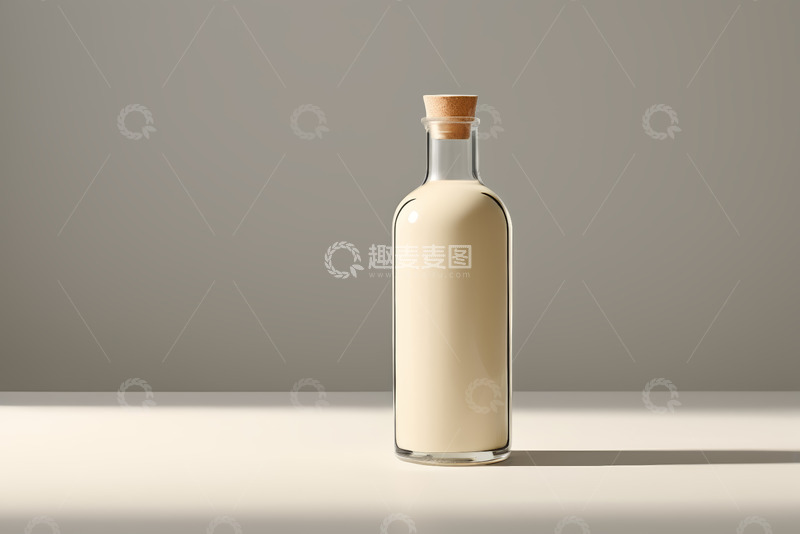 高清大图下载【趣麦麦图】玻璃瓶中装着的浅色液体