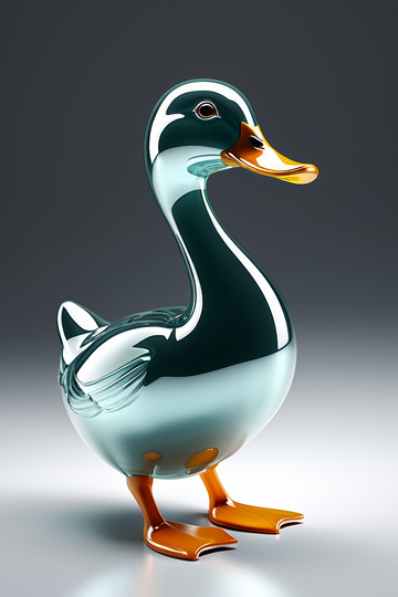 金属质感鸭子3D模型
