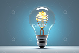 发光玻璃灯泡特写