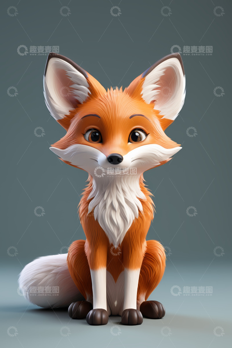 高清大图下载【趣麦麦图】可爱动画狐狸形象