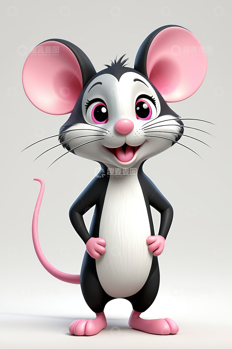 高清大图下载【趣麦麦图】可爱卡通老鼠形象素材