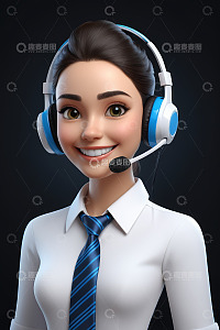 客服女性卡通形象
