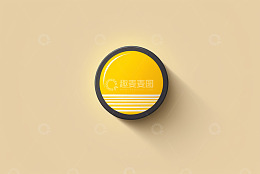 圆形黄色图标设计素材