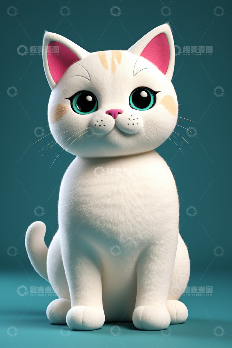 高清大图下载【趣麦麦图】可爱卡通猫咪形象素材