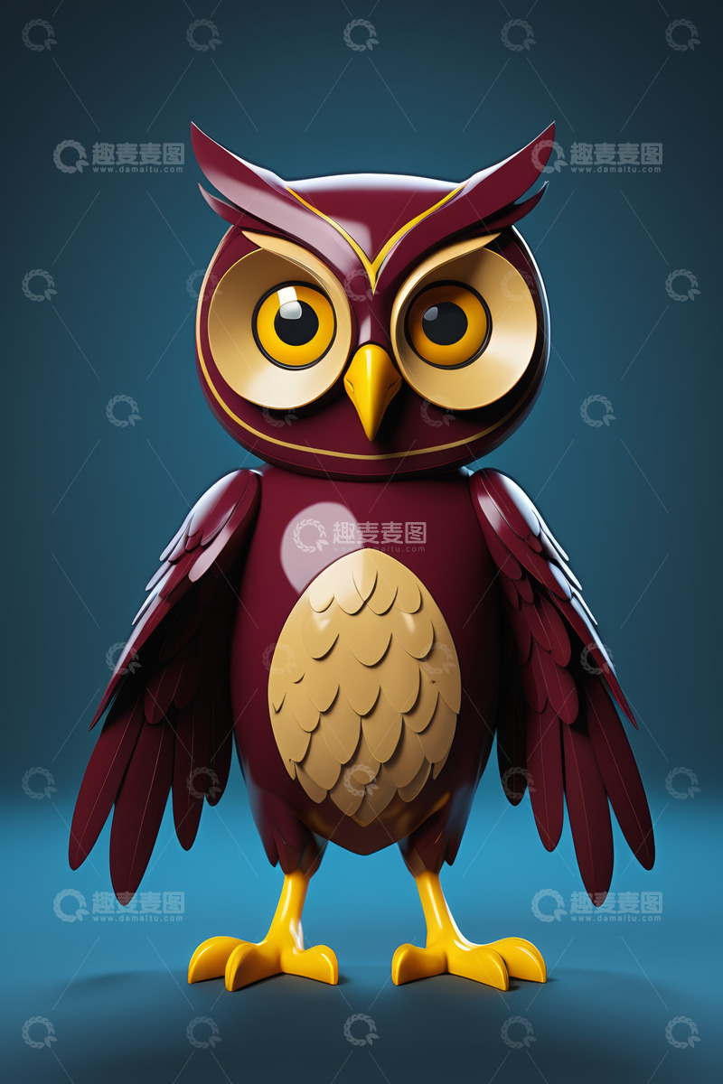高清大图下载【趣麦麦图】卡通猫头鹰形象素材