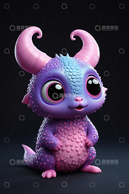 可爱3D卡通小龙形象素材