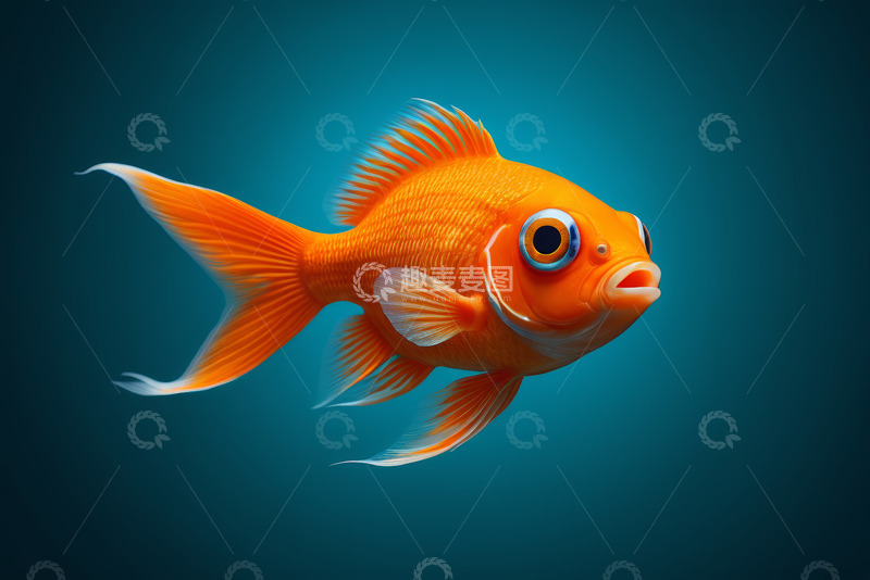 高清大图下载【趣麦麦图】橙色金鱼特写