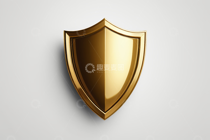 高清大图下载【趣麦麦图】金色盾牌图标