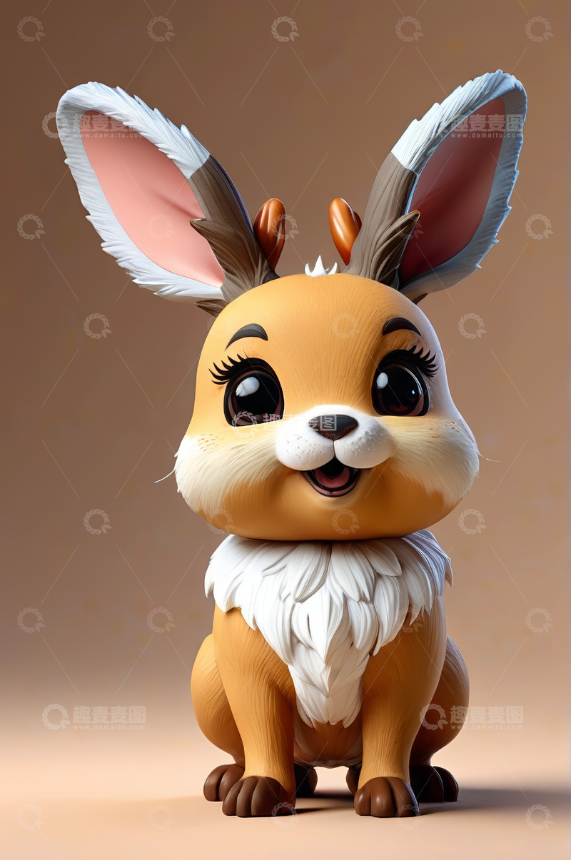 高清大图下载【趣麦麦图】可爱3D卡通小鹿形象