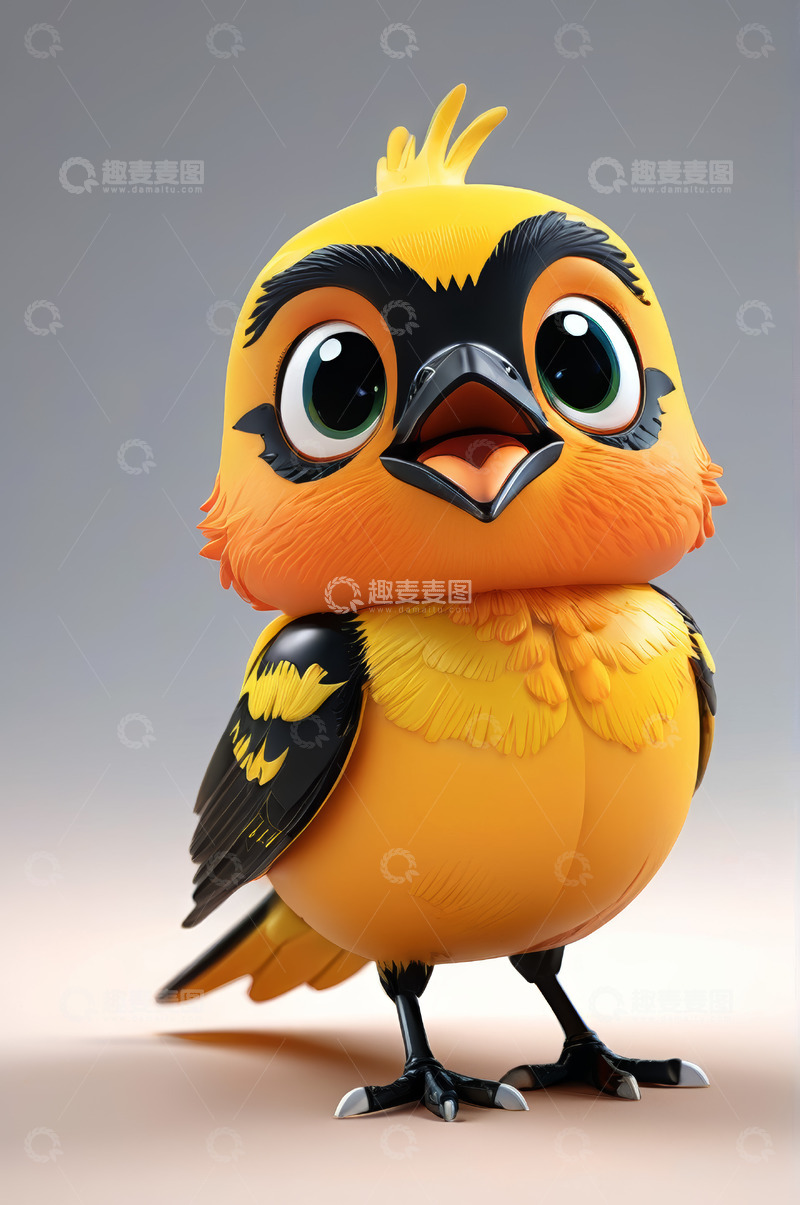 高清大图下载【趣麦麦图】可爱卡通小鸟形象素材