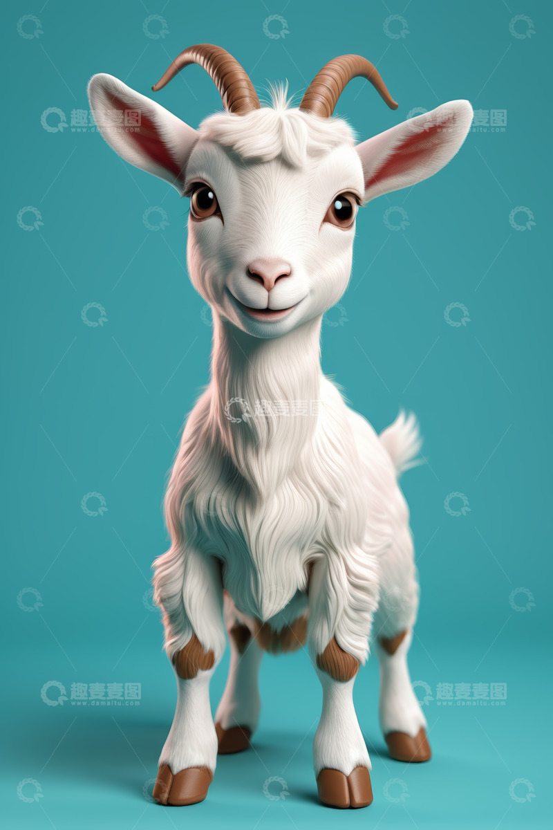 高清大图下载【趣麦麦图】卡通山羊形象素材