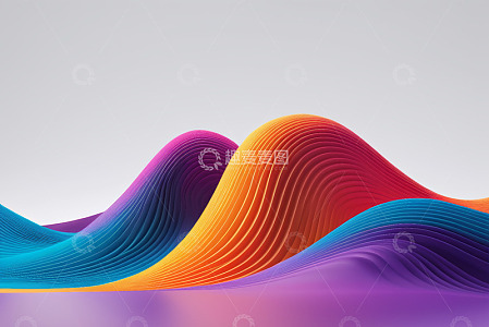 彩色波浪抽象设计背景