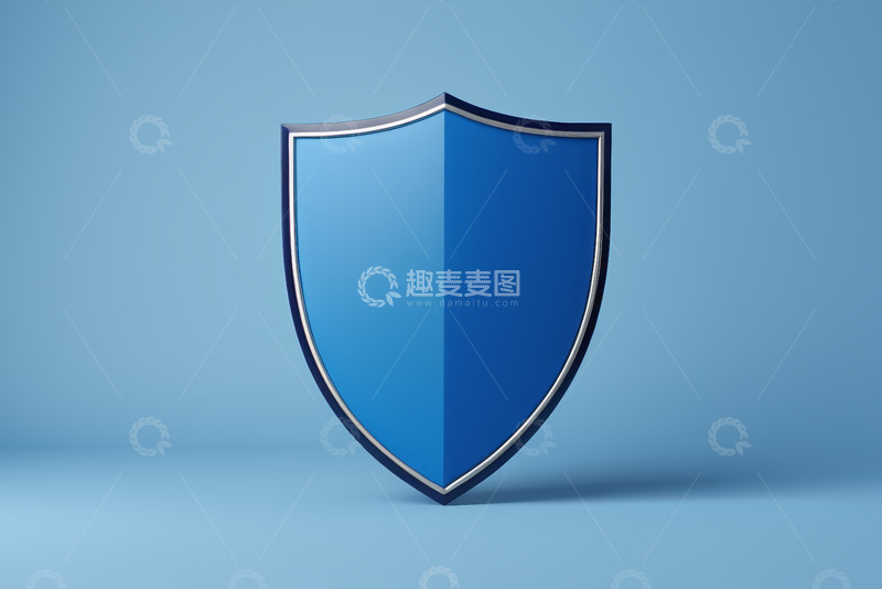 高清大图下载【趣麦麦图】蓝色盾牌图标