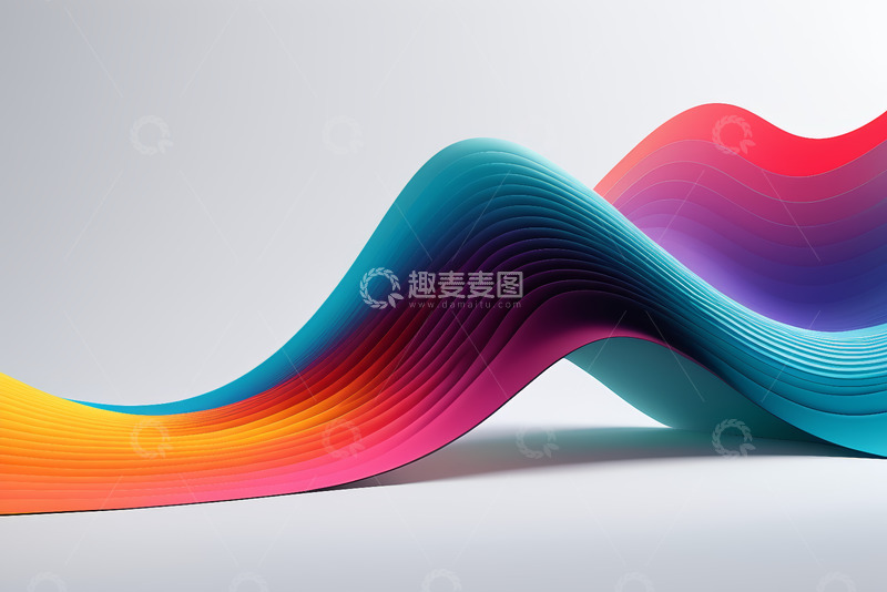 高清大图下载【趣麦麦图】多彩抽象波浪图形