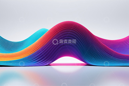 彩色波浪抽象背景