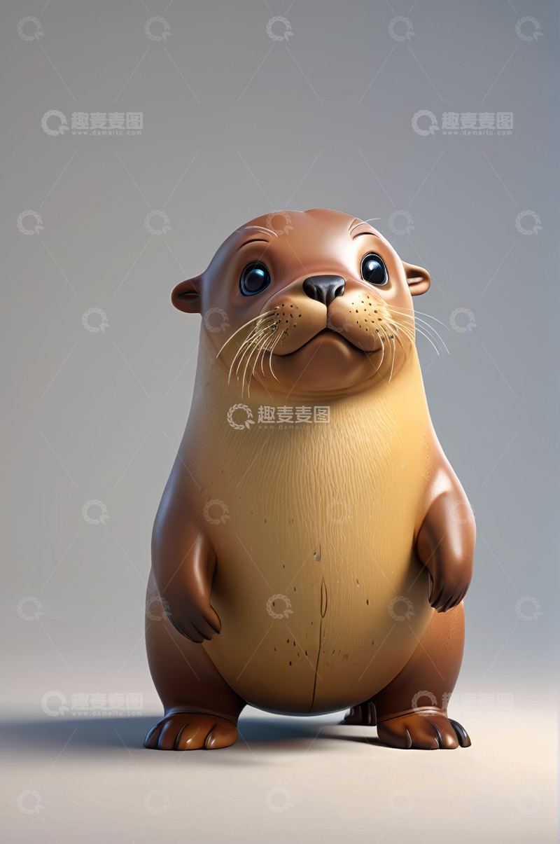 高清大图下载【趣麦麦图】可爱卡通海狮形象
