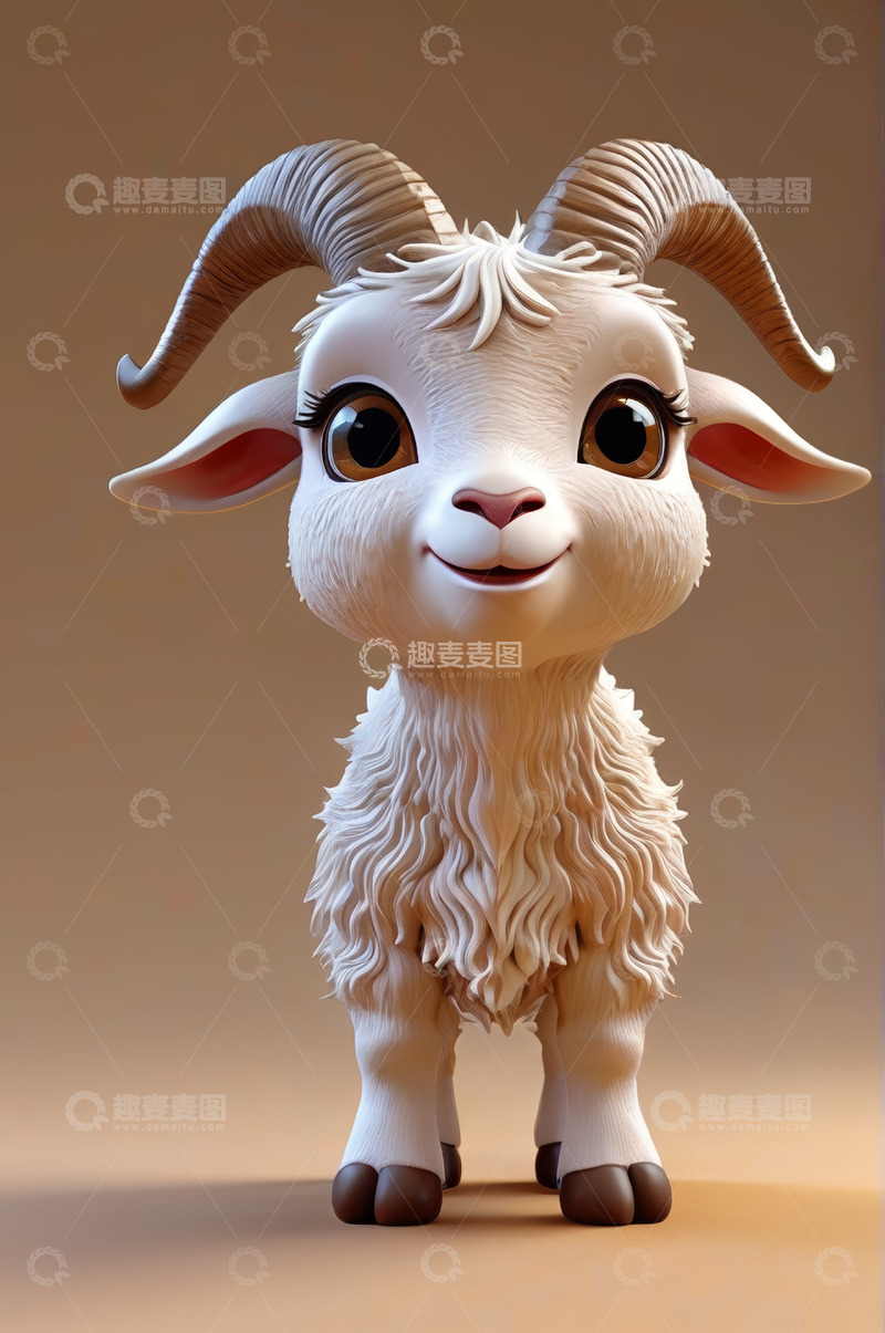 高清大图下载【趣麦麦图】可爱卡通山羊形象