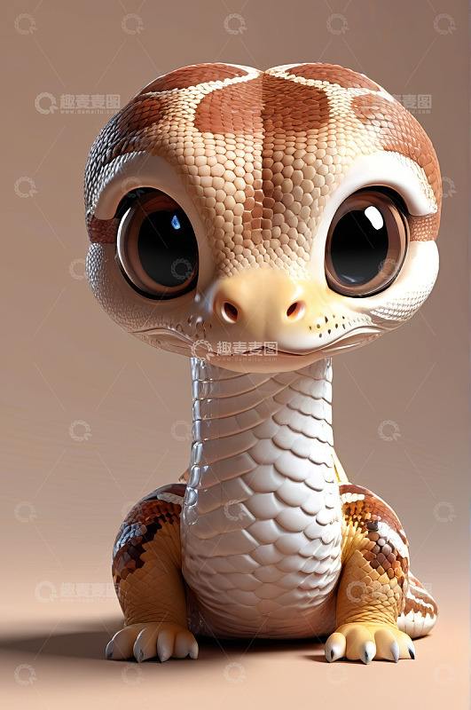 卡通风格蜥蜴特写