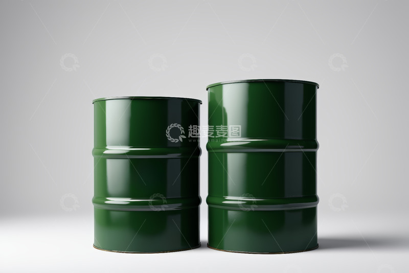 高清大图下载【趣麦麦图】绿色工业油桶特写