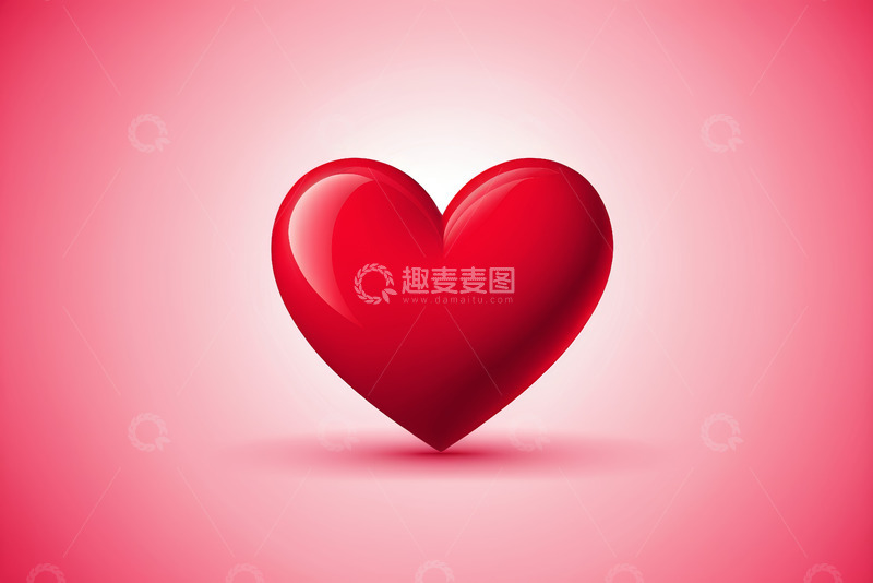高清大图下载【趣麦麦图】红色爱心粉色背景图案