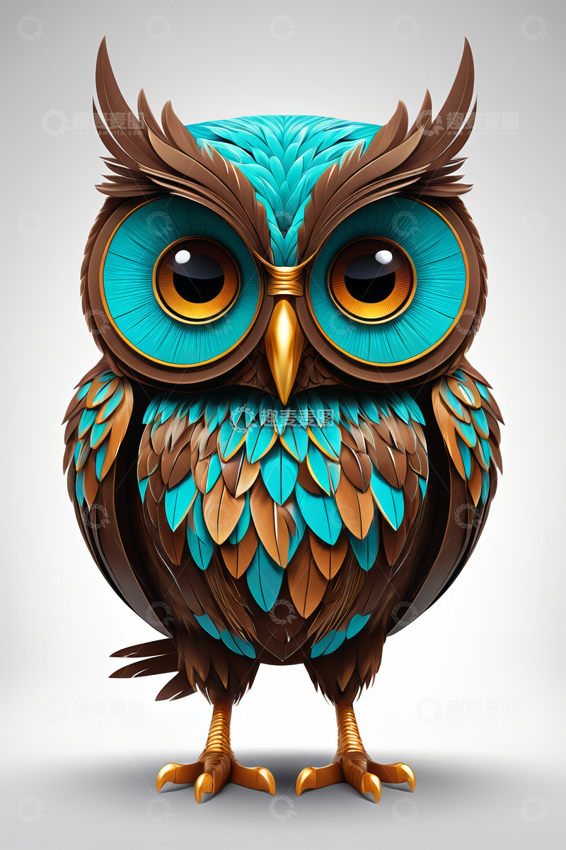 高清大图下载【趣麦麦图】可爱猫头鹰插画素材