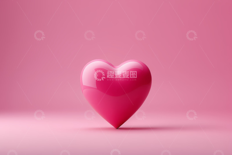 高清大图下载【趣麦麦图】粉色心形符号静物