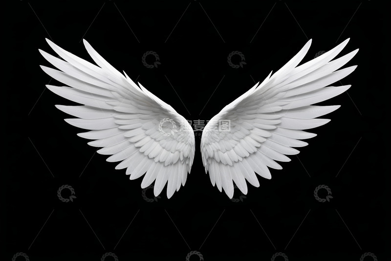 高清大图下载【趣麦麦图】白色羽翼设计元素