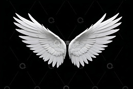 白色羽翼设计元素