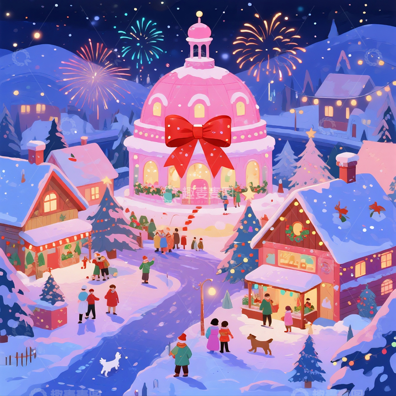 源文件下载【趣麦麦图】圣诞主题童话小镇3