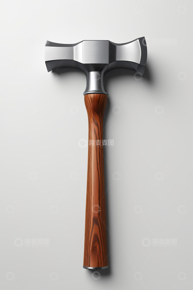 高清大图下载【趣麦麦图】金属锤头木质柄锤子素材