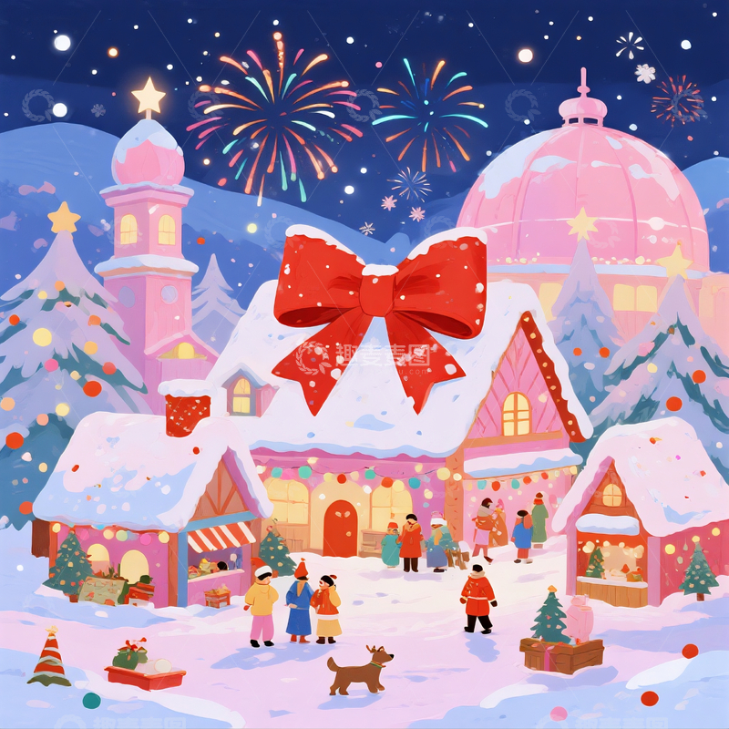 源文件下载【趣麦麦图】圣诞主题童话小镇1