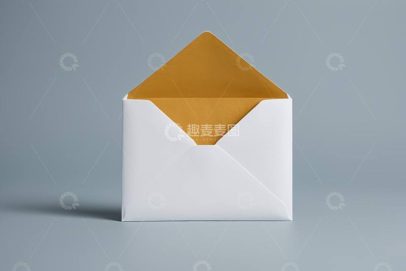 高清大图下载【趣麦麦图】白色信封内页展示