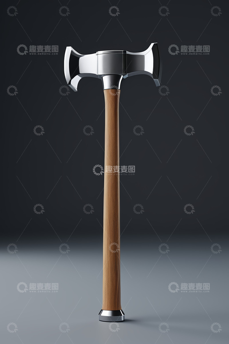 高清大图下载【趣麦麦图】金属斧头工具特写