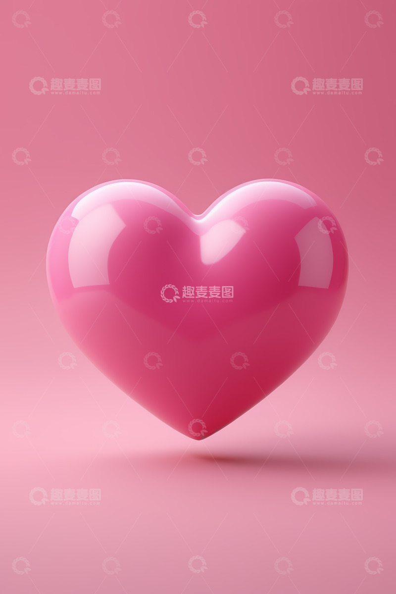 高清大图下载【趣麦麦图】粉色心形立体图案