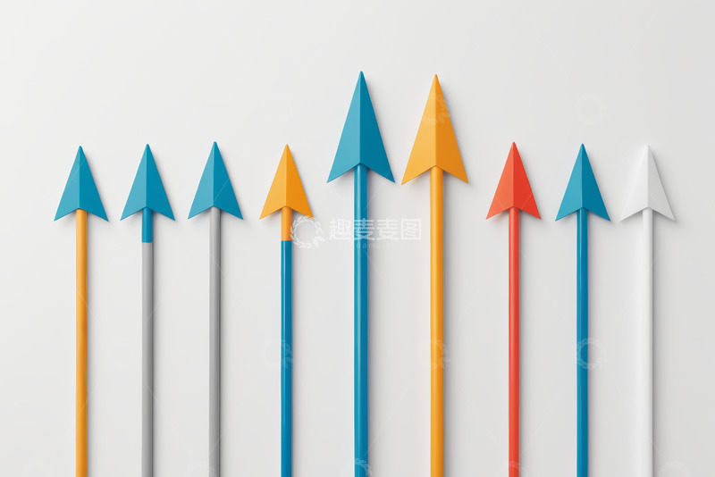 高清大图下载【趣麦麦图】多彩箭头排列展示