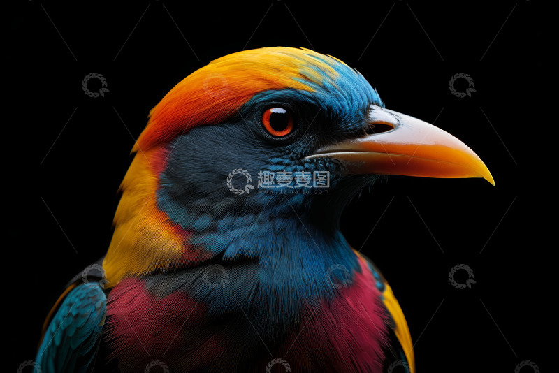 高清大图下载【趣麦麦图】彩色鸟类特写