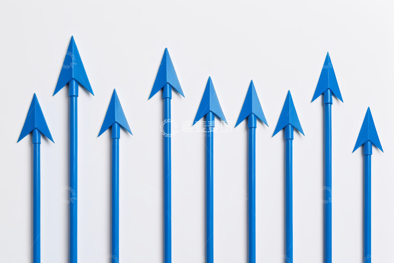 高清大图下载【趣麦麦图】蓝色箭头排列素材